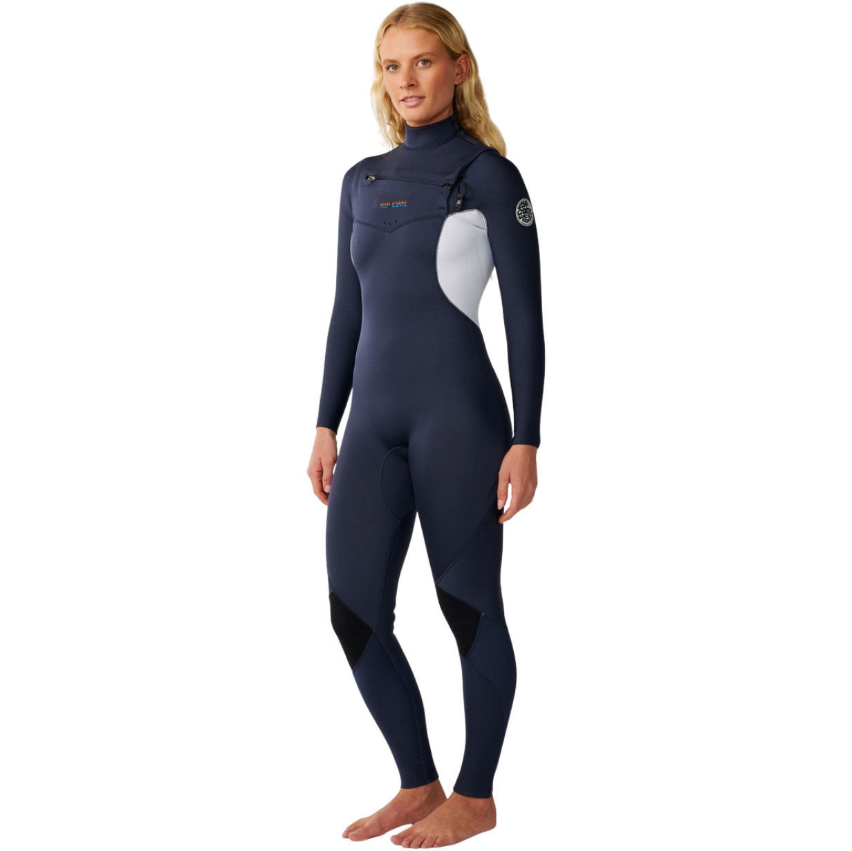 2026 Rip Curl Womens Dawn Patrol 4/3mm Chest Zip Wetsuit 17TWFS - Slate